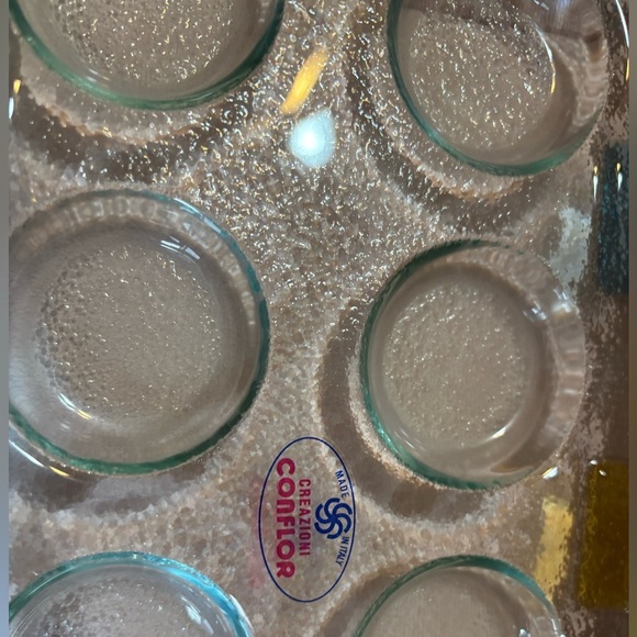 Italian fused glass Serving Tray. Used for shot glass, food, jewelry. - Picture 5 of 6